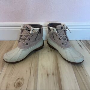 Sperry Top-sider SYREN Gulf Wool Quilt Oatmeal Ducks Boots Woman 7M  STS82538